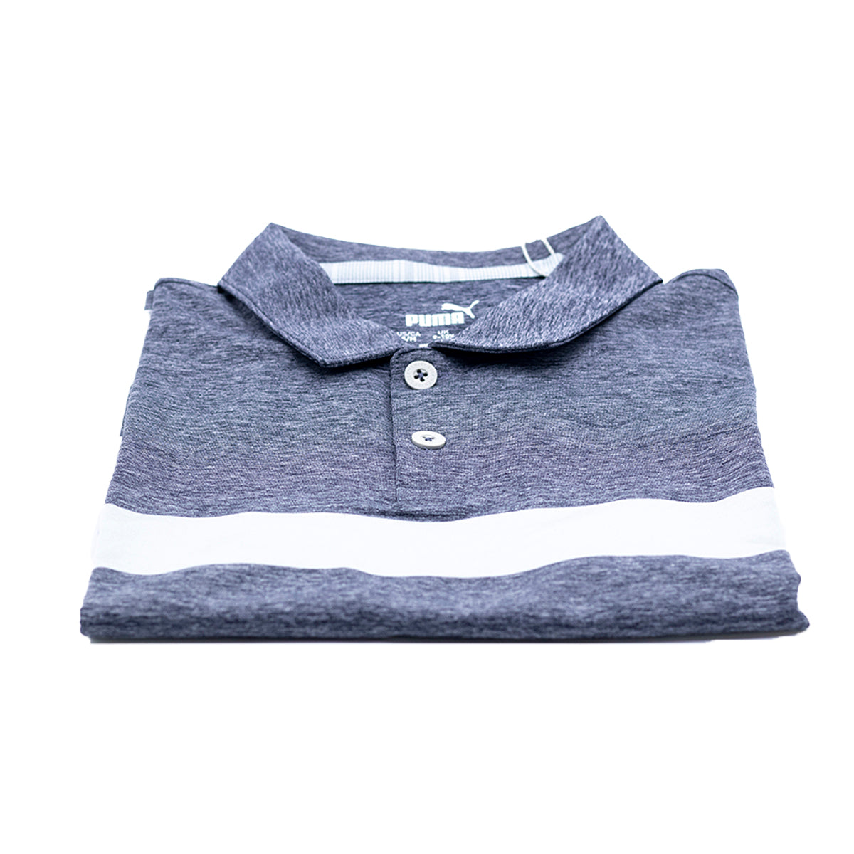 Playera Puma Azul con Rayas Blancas