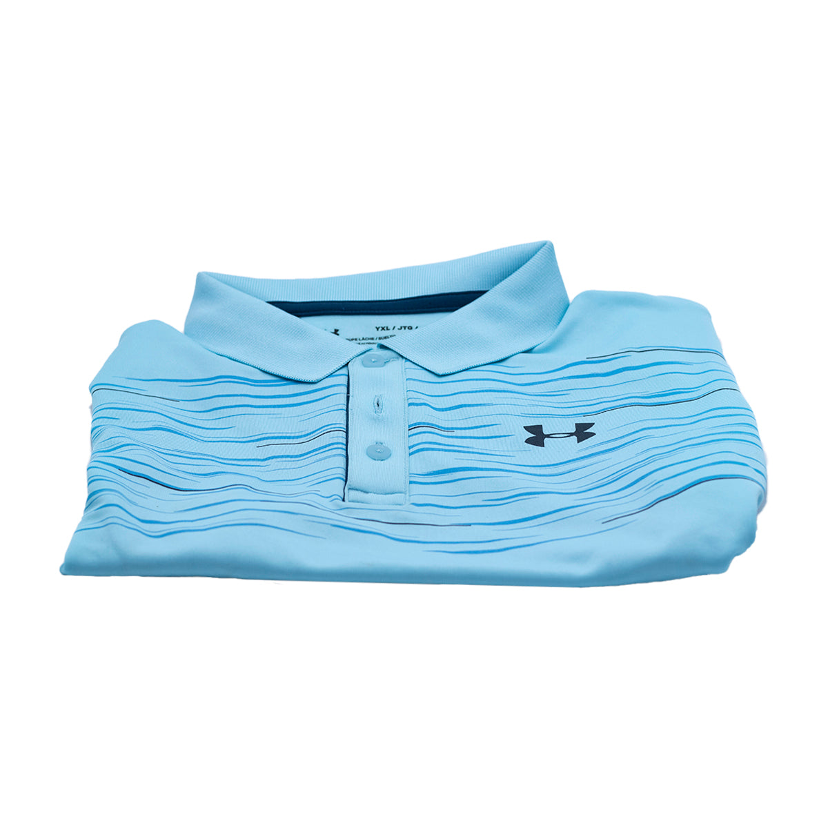 Playera Under Armour azul cielo con rayas