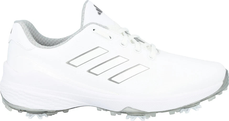 TENIS ADIDAS BLANCO CON PLATA
