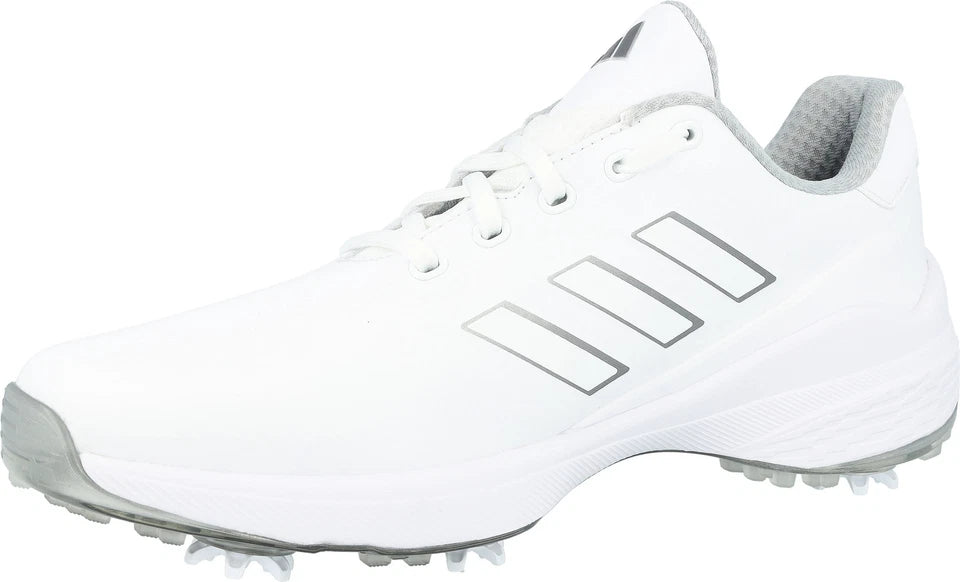 TENIS ADIDAS BLANCO CON PLATA