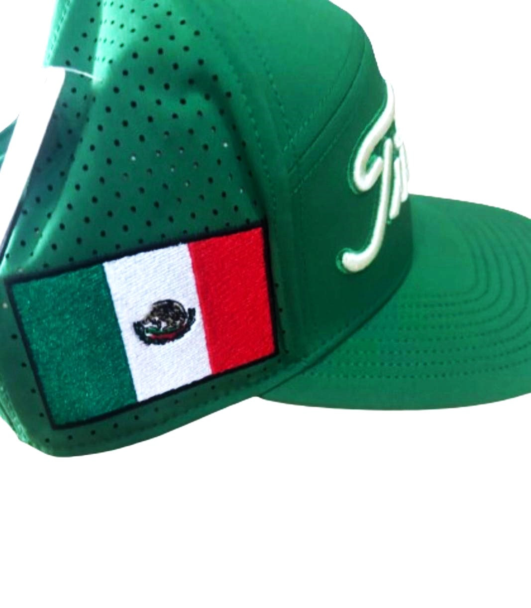 Gorra Titleis Golf Verde  con  bandera  de  México