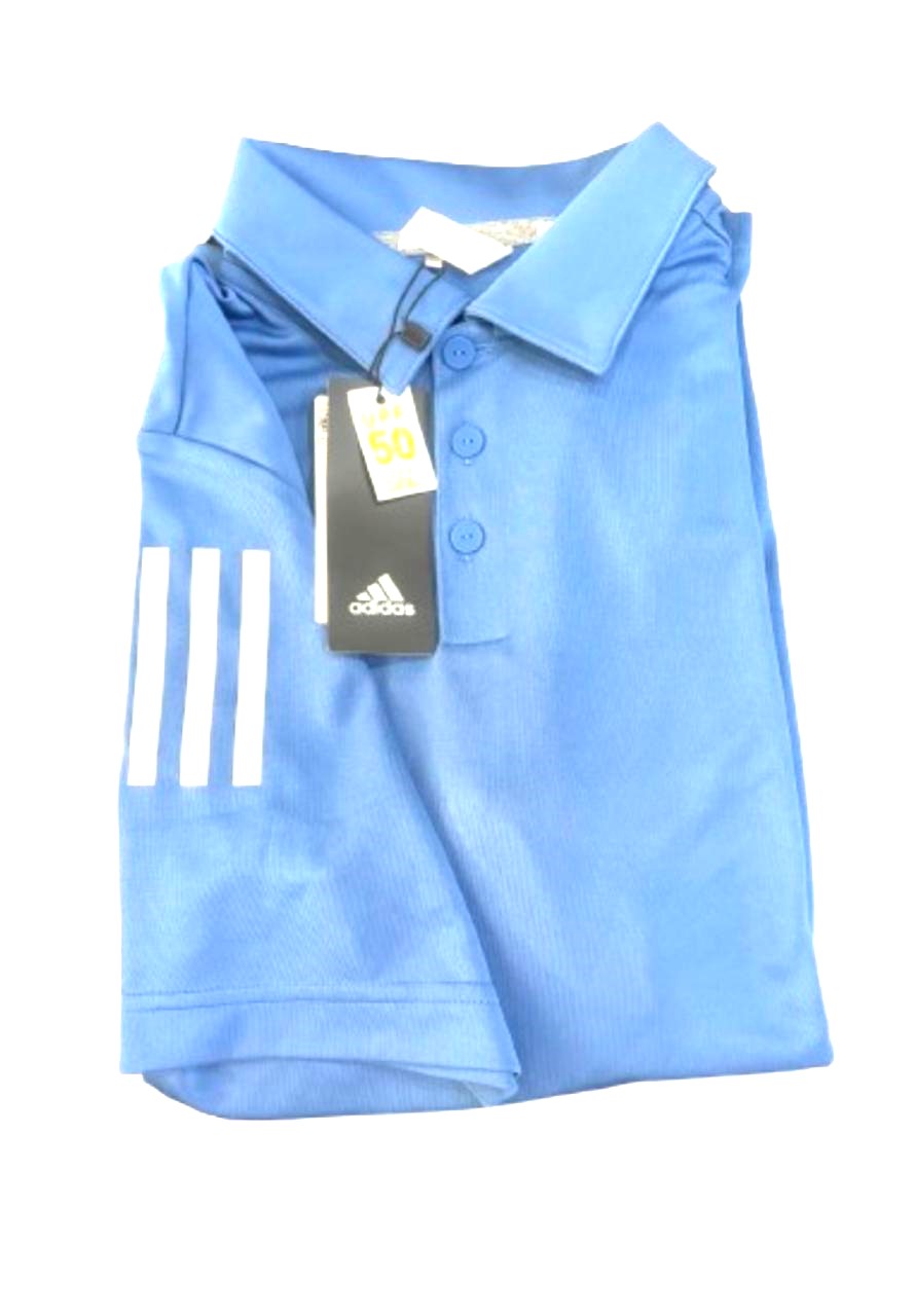 Playera  Azul  Adidas Boys Tripes Polo